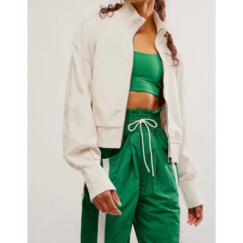 NEW FREE PEOPLE high jump zip up jacket in ivory - Picture 5 of 5